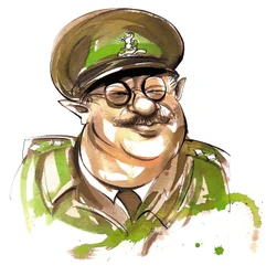 Arthur Lowe als Captain George Mainwaring in der BBC-Fernsehkomödie Dads Army